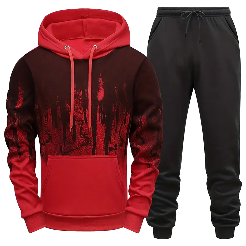 Stilvolles Herren-Set aus Langarm-Sweatshirt und Jogginghose