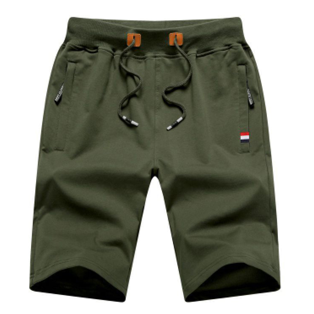 Baumwollshorts für Herren mit Kordelzug und Reißverschlusstasche