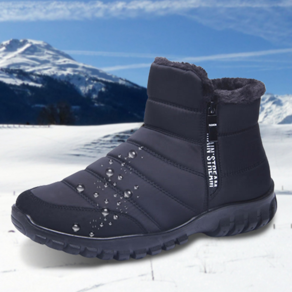 Warme Herren-Schneestiefel mit Reißverschluss