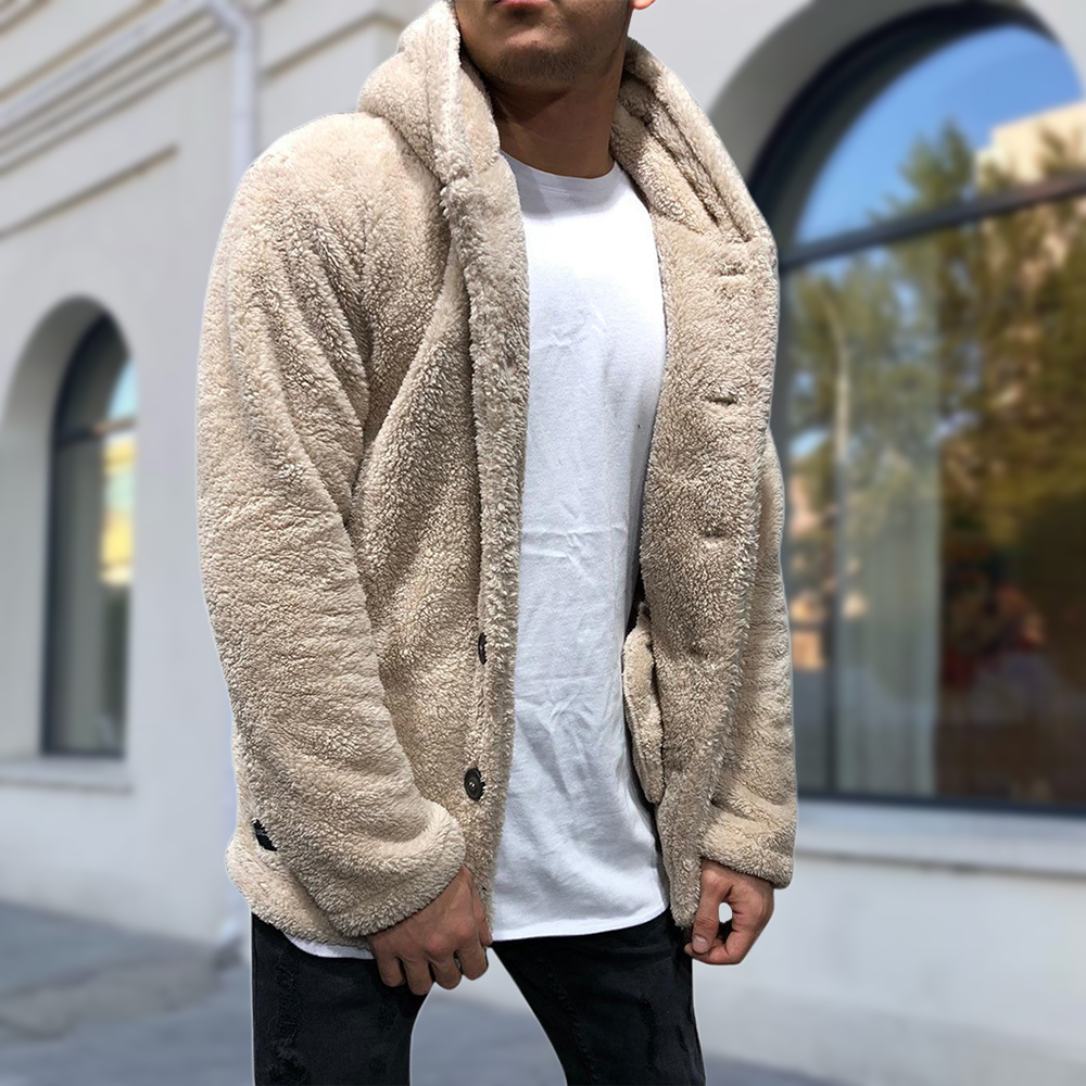 Warme Winter-Plüschjacke für Herren