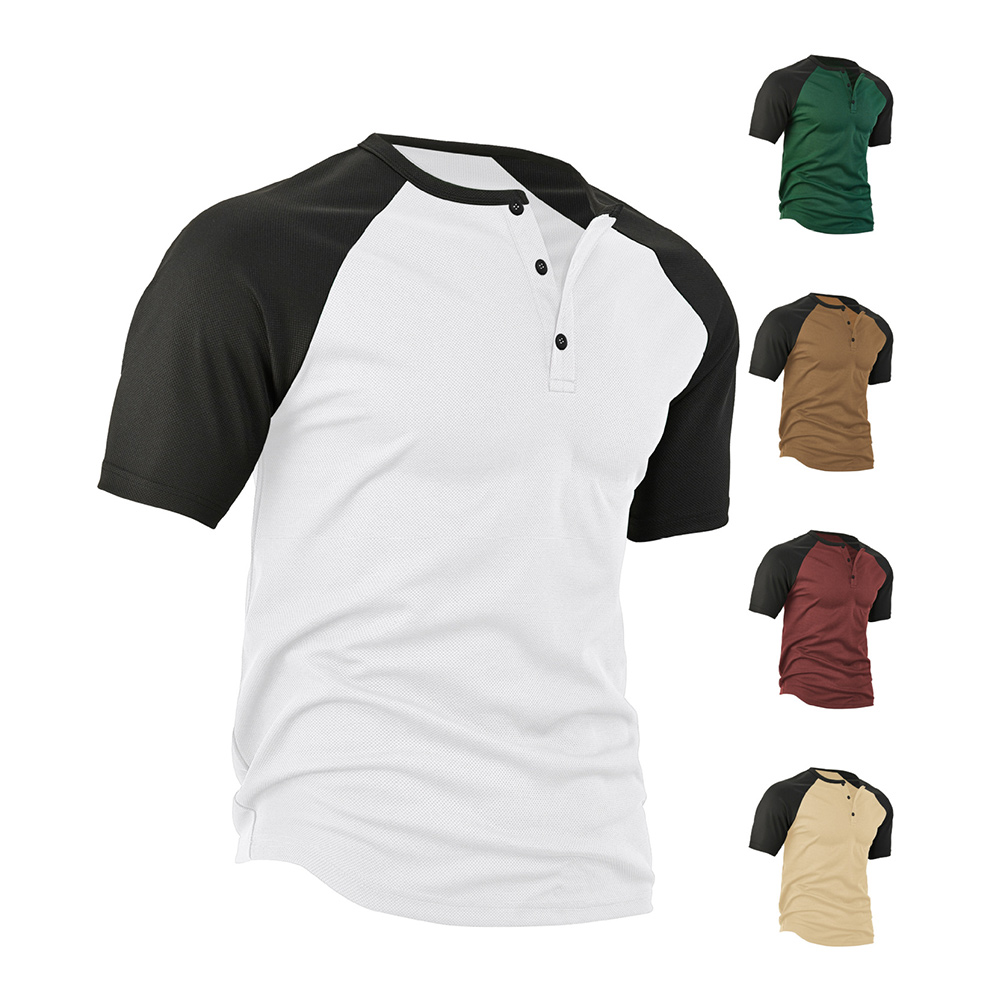 Modisches, schlichtes Herren-T-Shirt mit Raglanärmeln und Rundhalsausschnitt