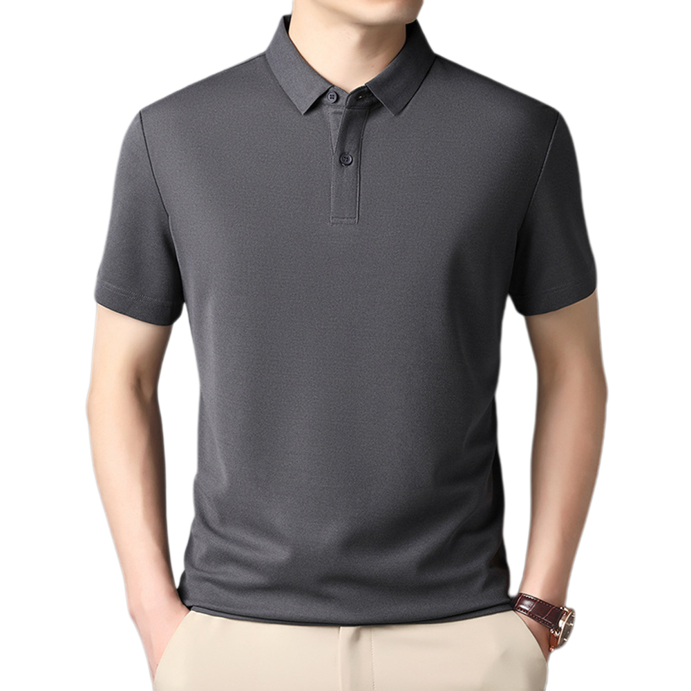 Herren-T-Shirt mit kurzen Ärmeln und Button-Down-Revers