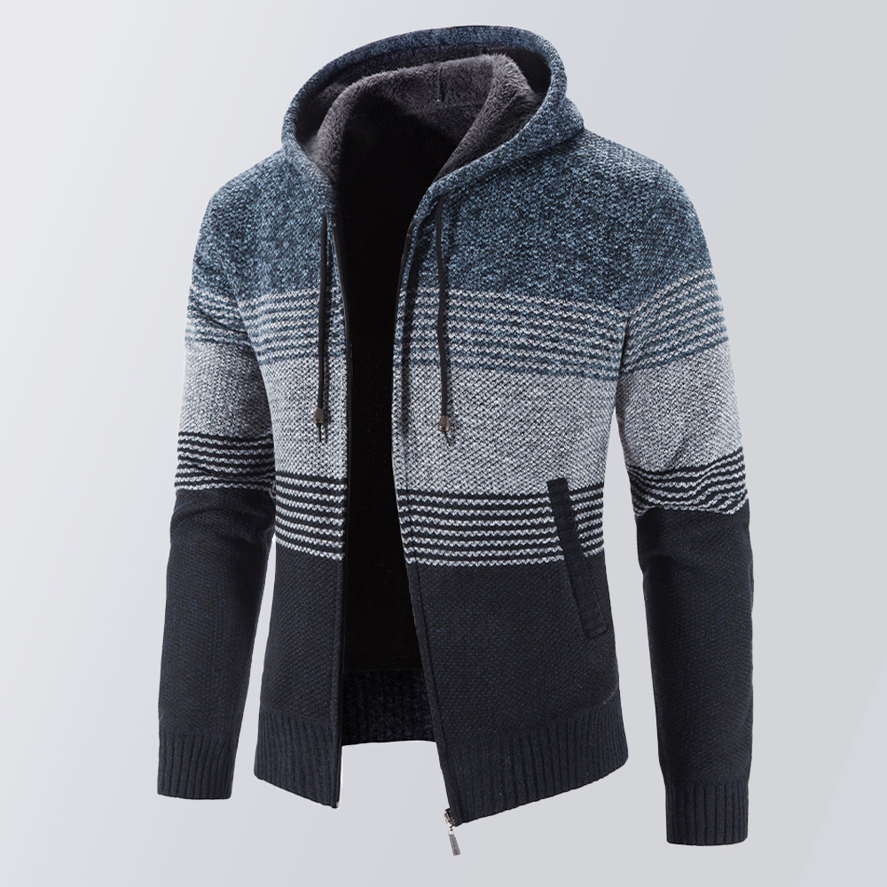 Nouvelle veste à capuche en polaire épaissie pour homme