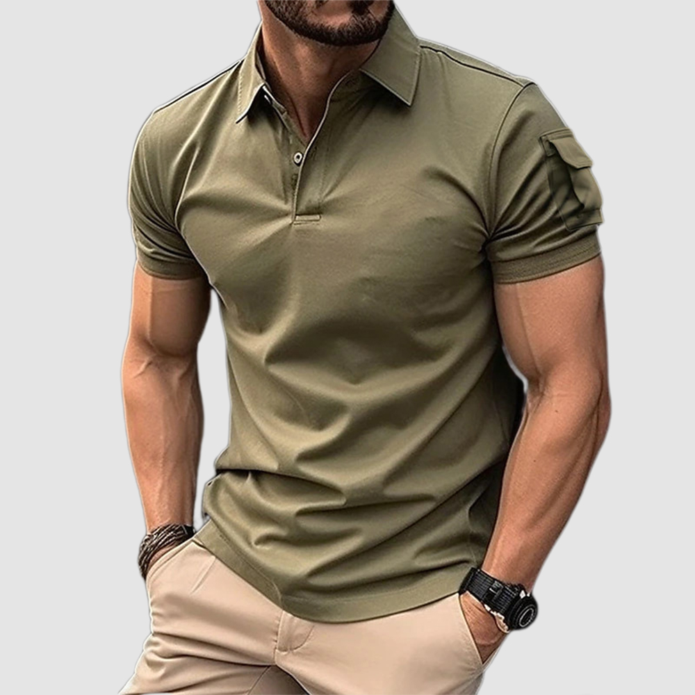 Stylisches Herren Poloshirt mit Revers und kurzen Ärmeln