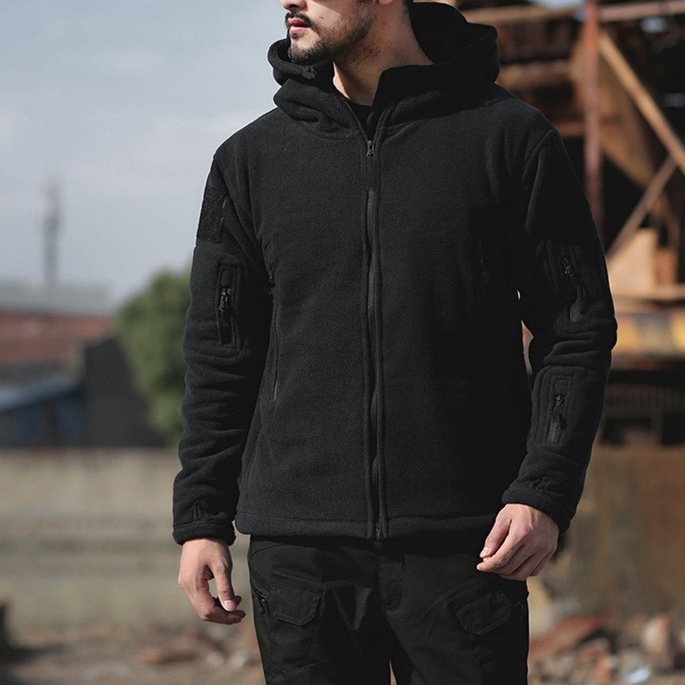 Veste polaire coupe-vent chaude d'extérieur pour hommes