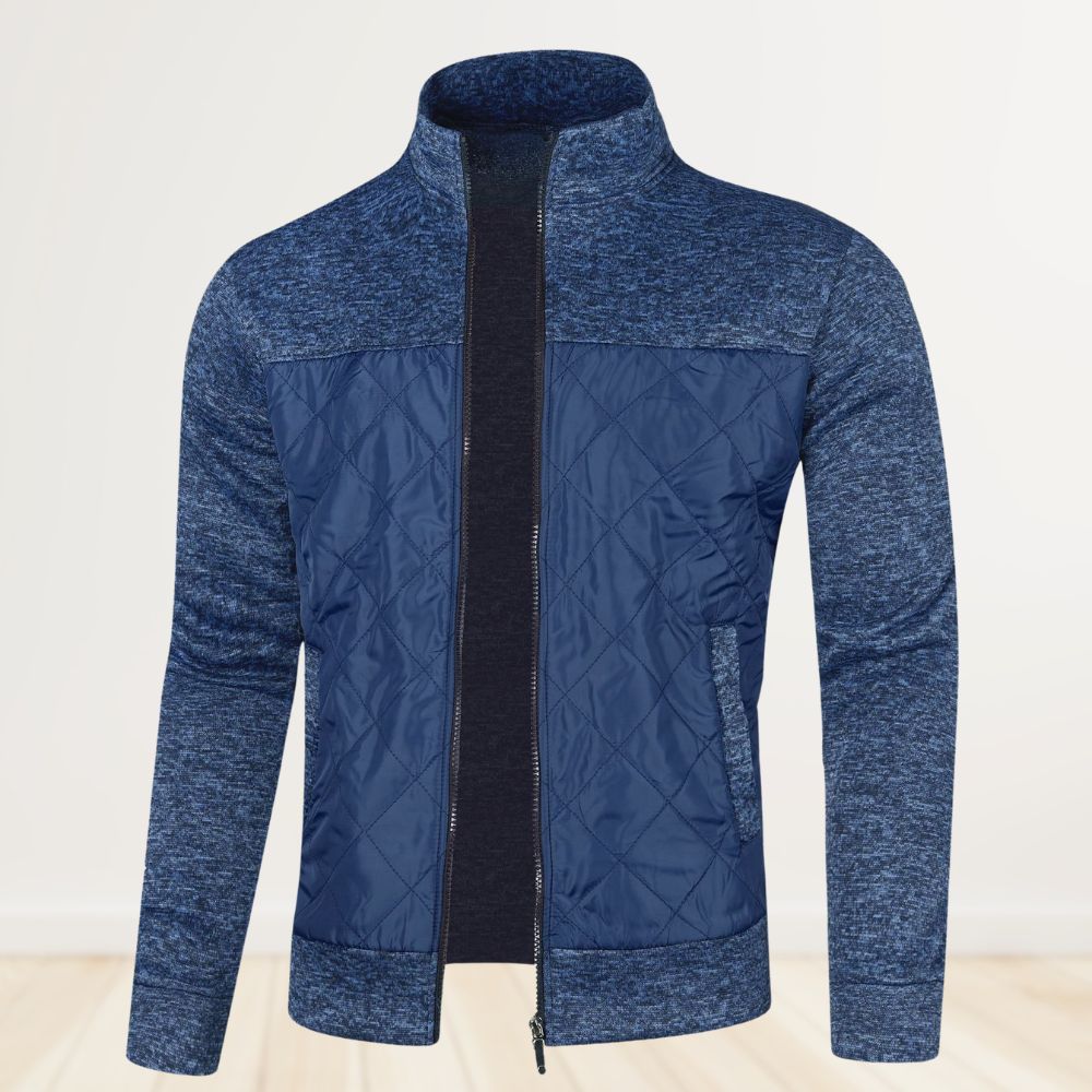 Strickjacke für Herren im Herbst und Winter mit Stehkragen