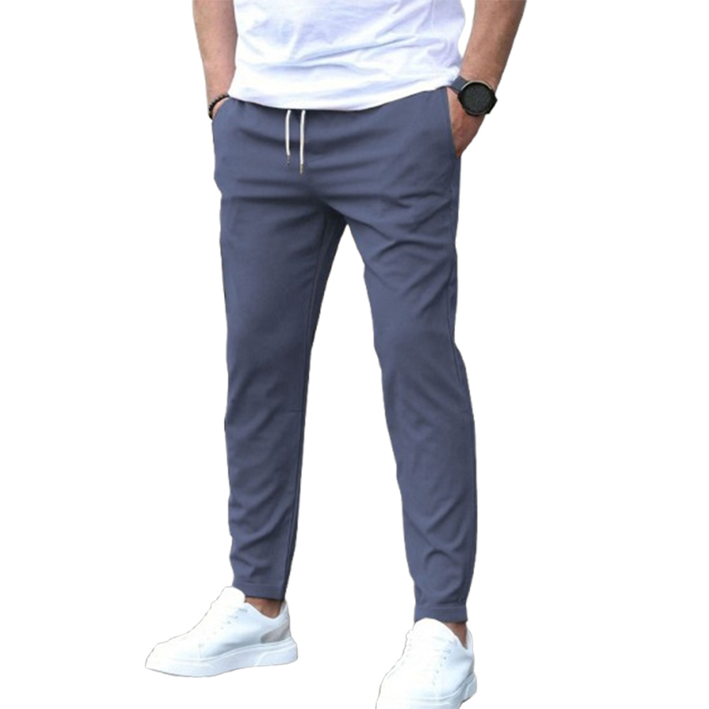 Pantalon décontracté simple de couleur unie pour hommes