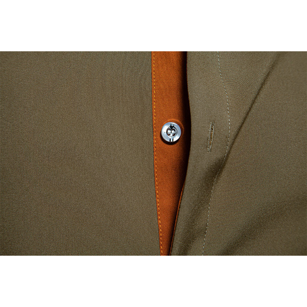 Herren-Langarmhemd mit Kontrast-Revers