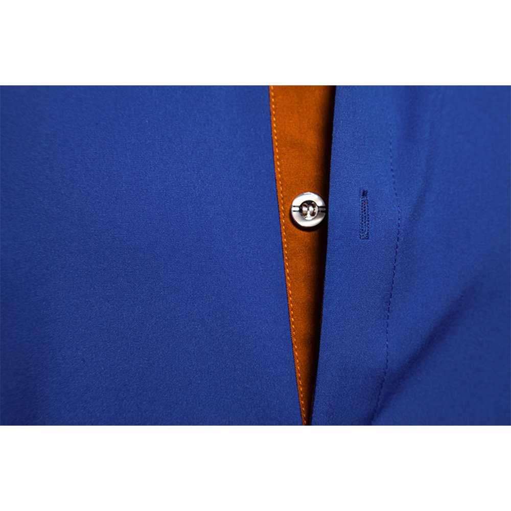 Herren-Langarmhemd mit Kontrast-Revers