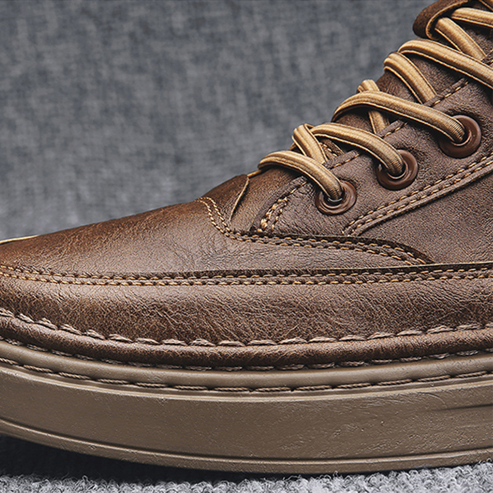 Metallwolke Herbst und Winter neue Leder- und Samt-Martin-Stiefel für Herren