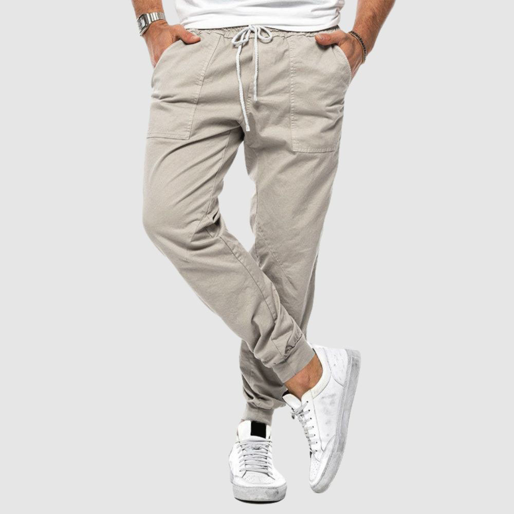 Lässige Slim-Fit-Hose mit Kordelzug für Herren