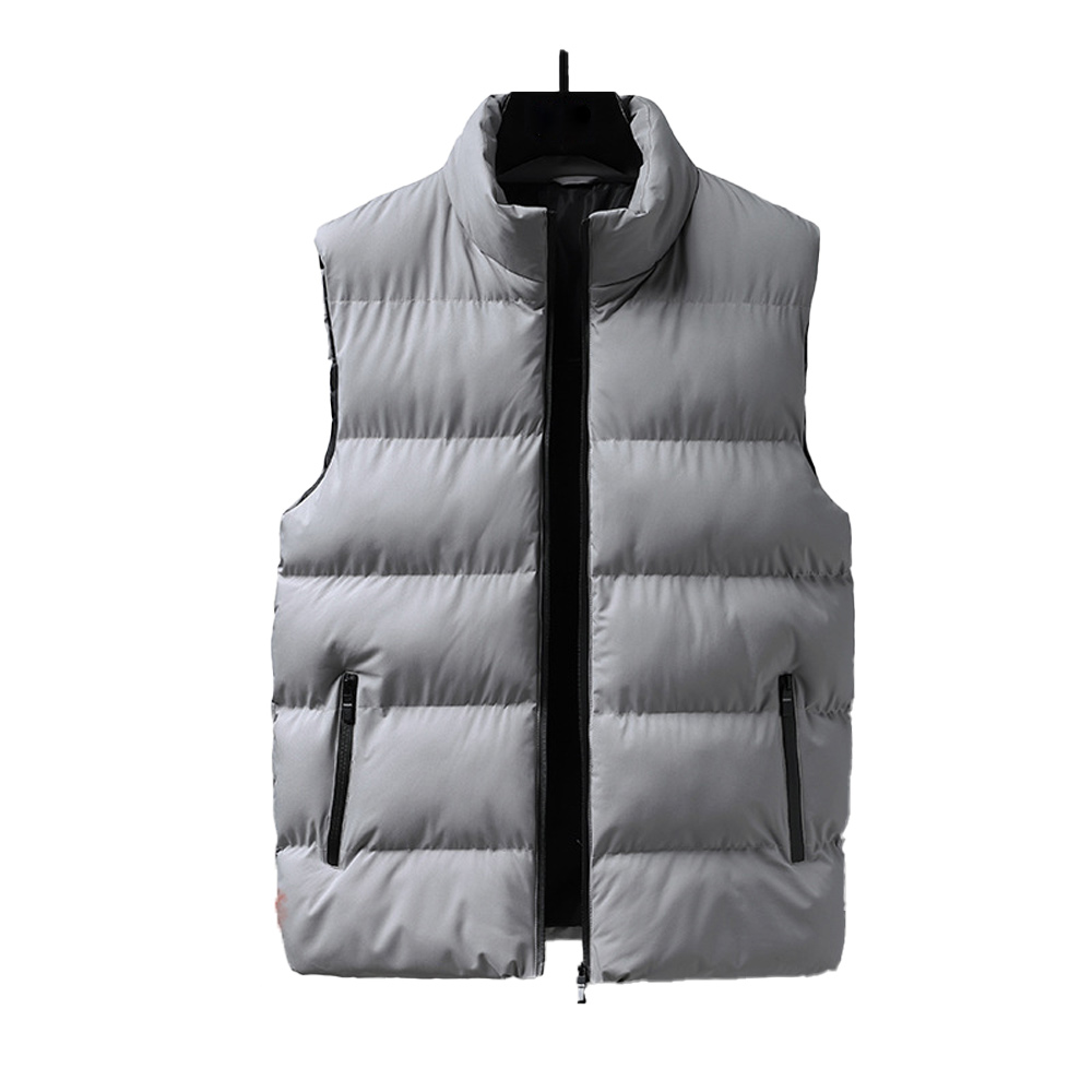 Warme Weste mit Rollkragen und Reißverschlusstasche für Herren