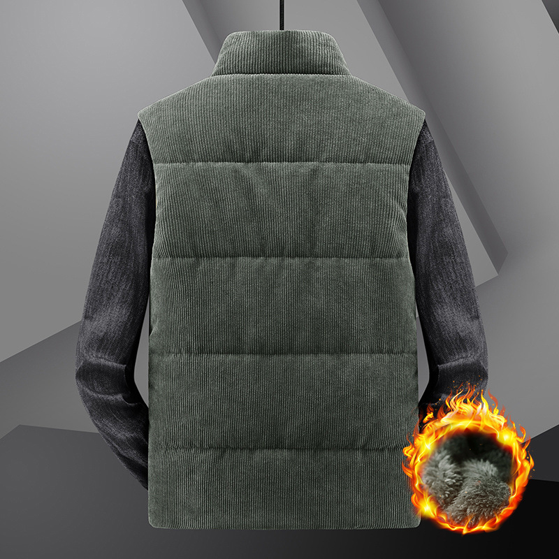 Neue warme Plüschweste aus Cord für Herren