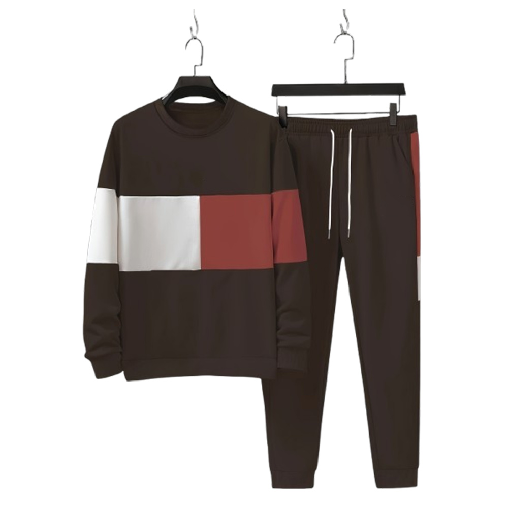 Lässiger und bequemer Sportanzug für Herren im Colorblock-Design