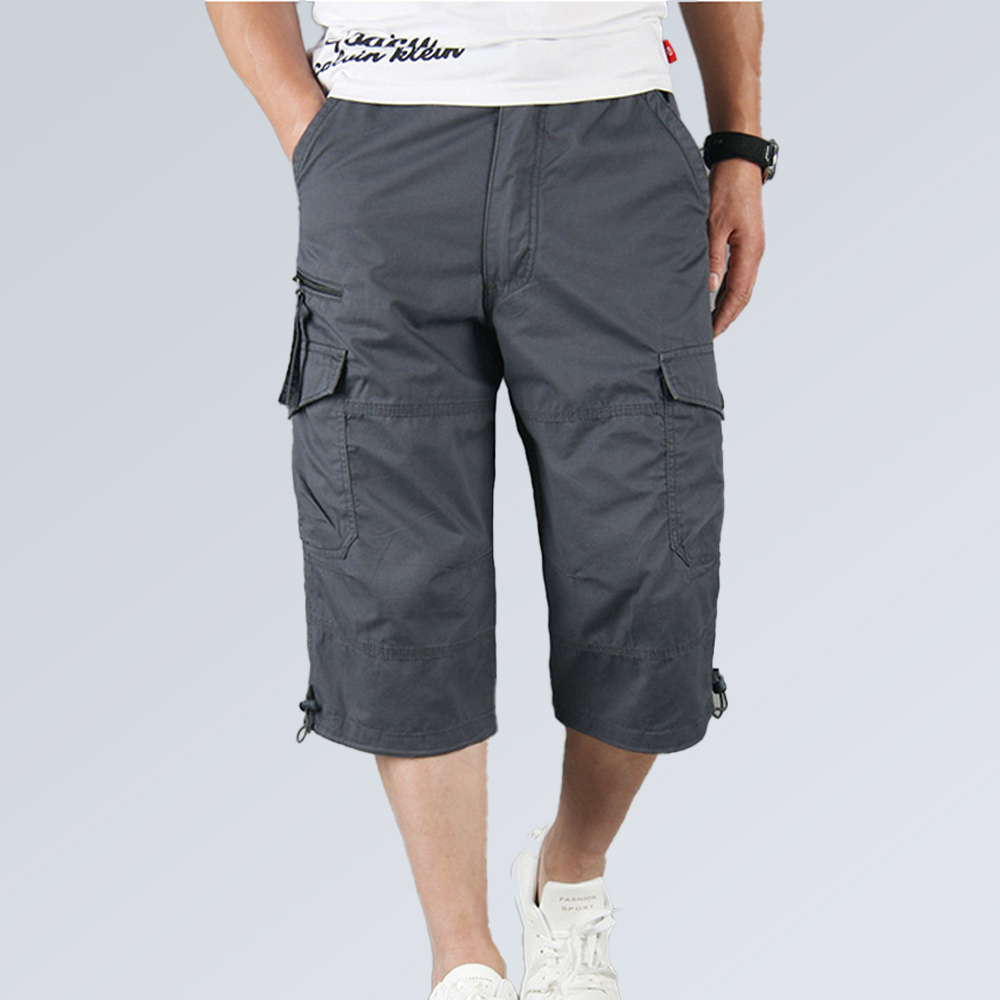 Herren Sport Casual Loose Workwear Cropped Hose