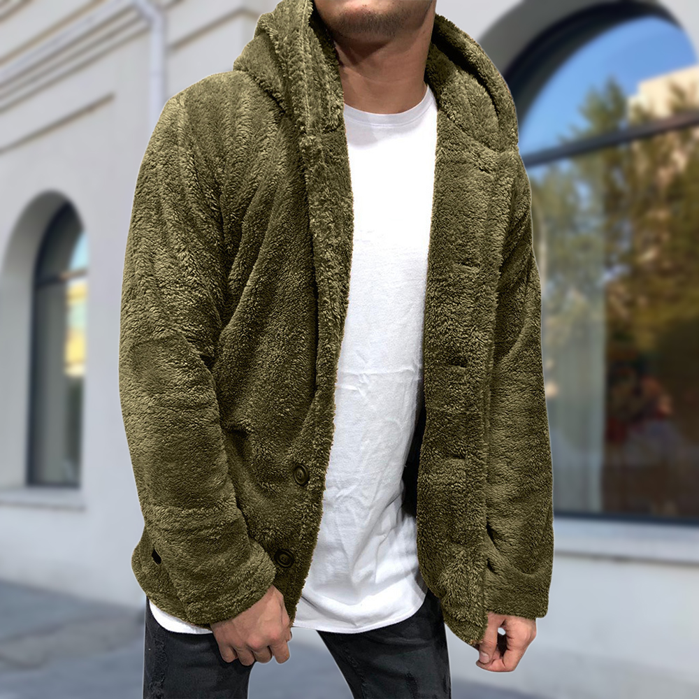 Warme Winter-Plüschjacke für Herren
