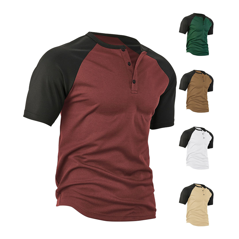 Modisches, schlichtes Herren-T-Shirt mit Raglanärmeln und Rundhalsausschnitt