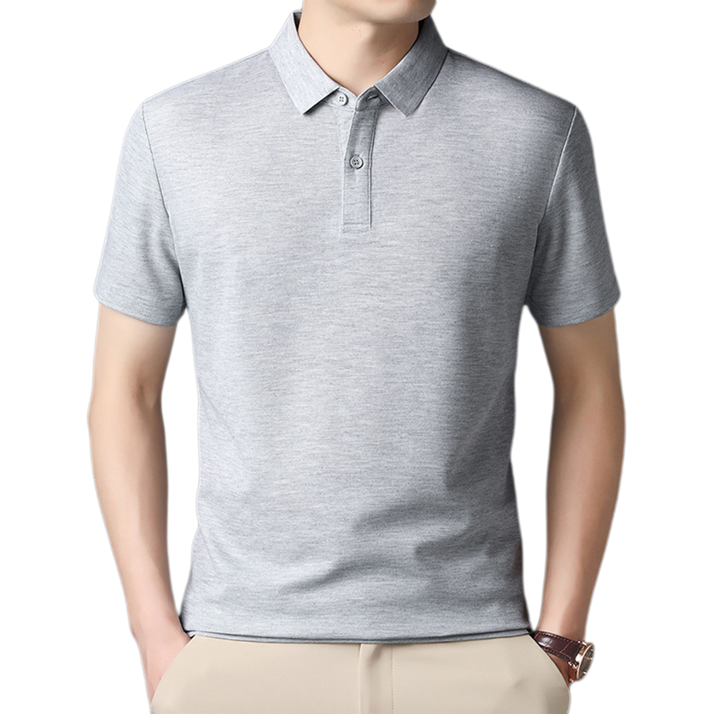 Herren-T-Shirt mit kurzen Ärmeln und Button-Down-Revers