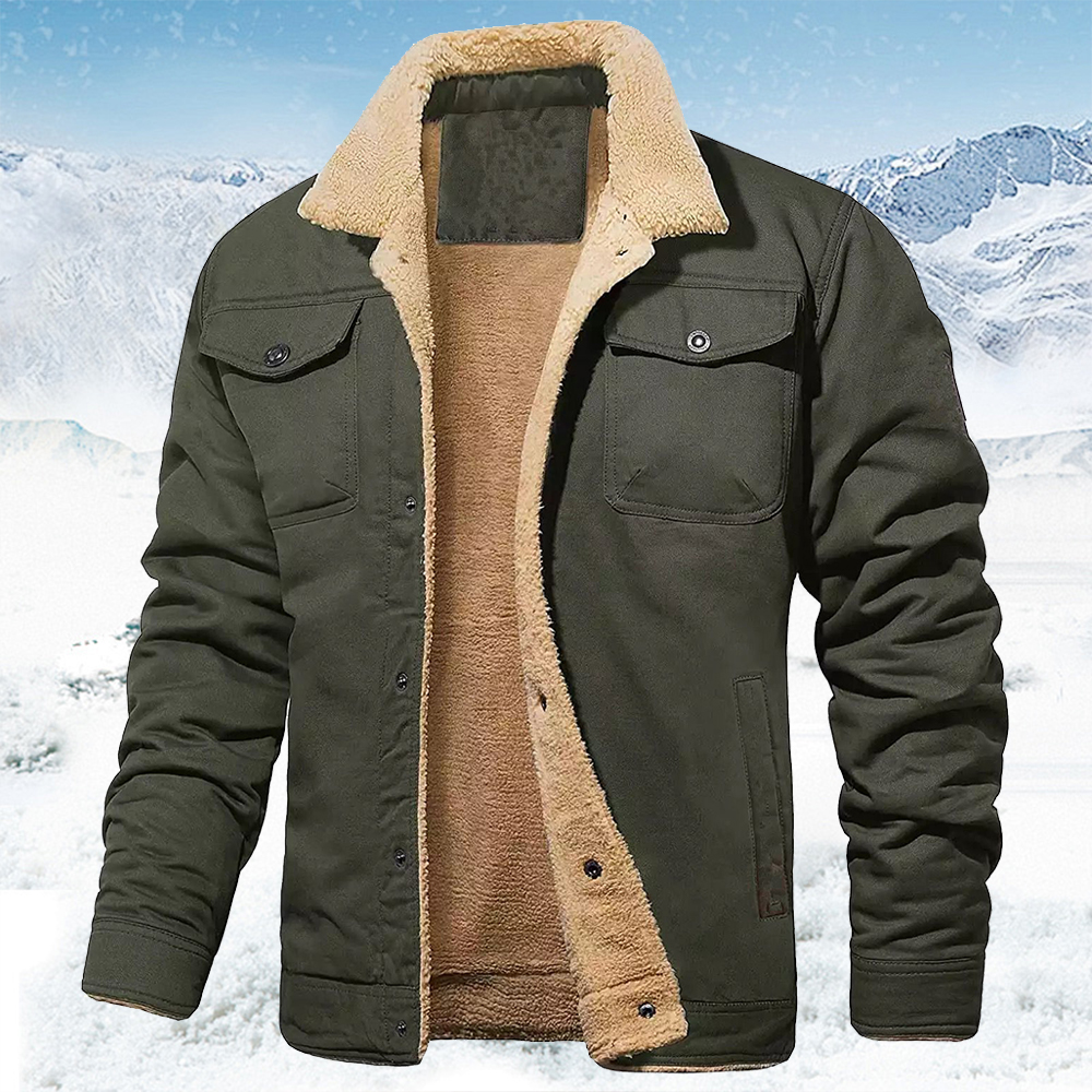 Freizeitjacke für Herren mit Fleece-Revers