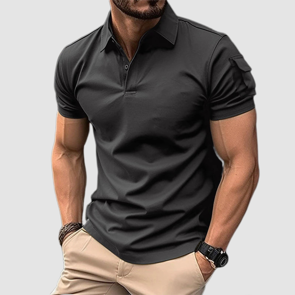 Stylisches Herren Poloshirt mit Revers und kurzen Ärmeln