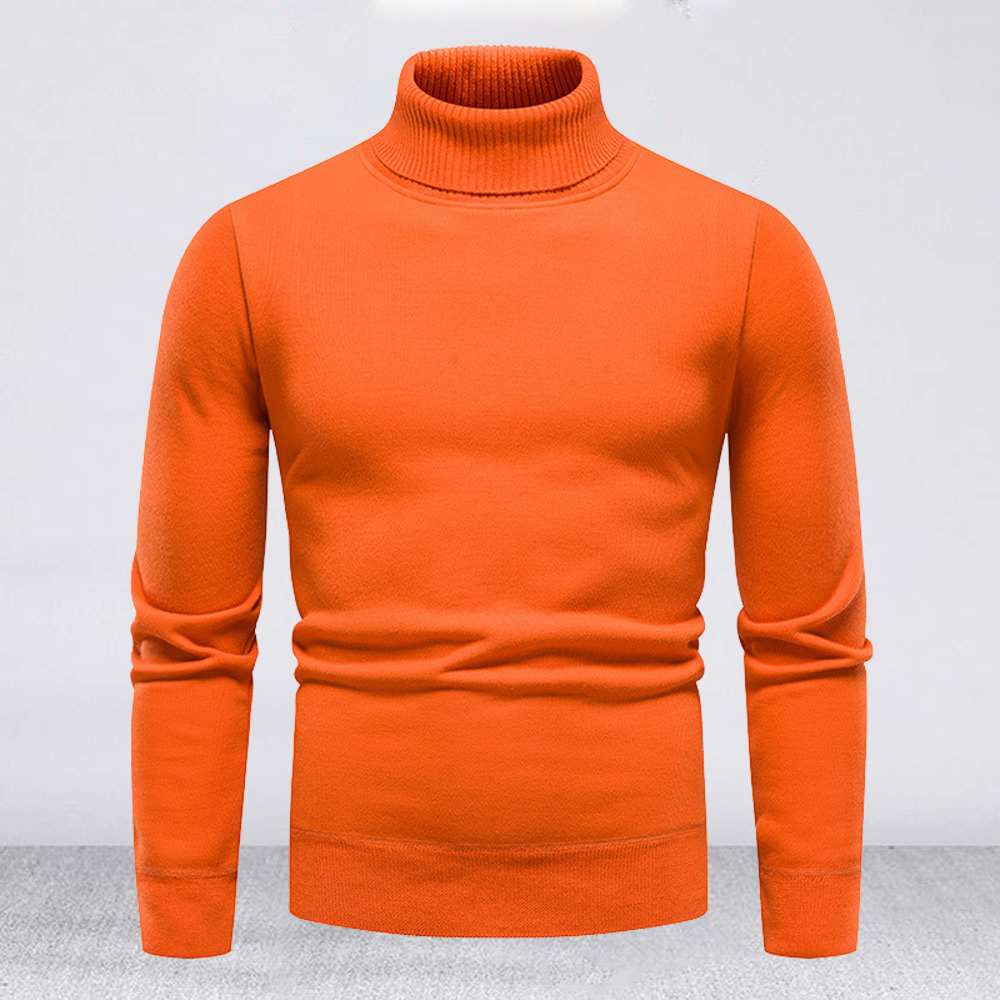 Rollkragen- und Fleece-Strickpullover für Herren im Winter