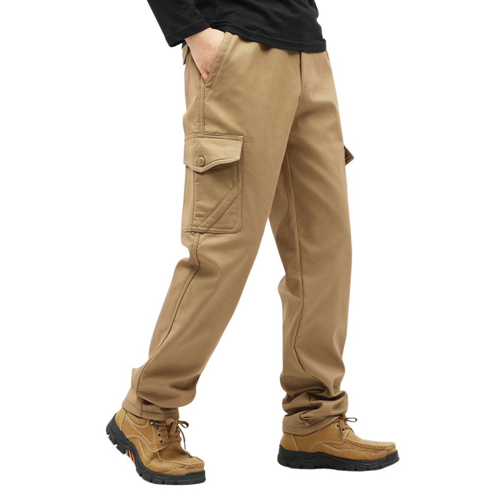 Pantalon décontracté chaud épaissi en polaire pour hommes