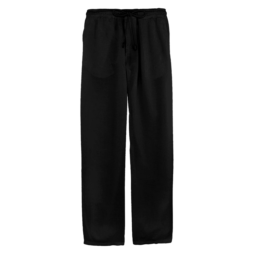Pantalon décontracté simple en coton et lin pour hommes