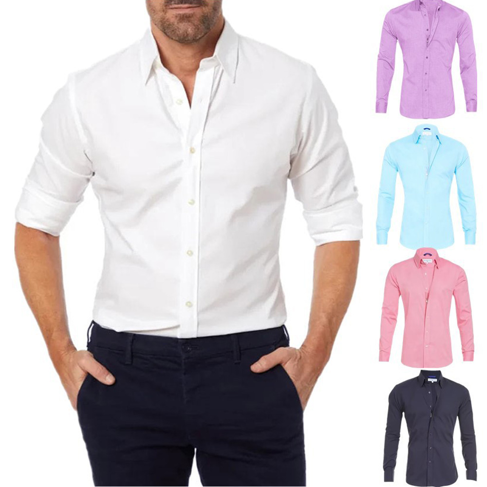 Chemise décontractée à manches longues et fermeture éclair pour homme