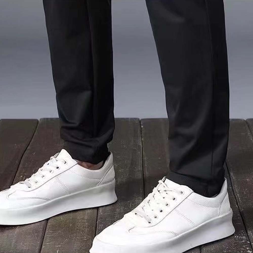 Metallwolke Pantaloni casual dritti da uomo in seta di ghiaccio traspirante