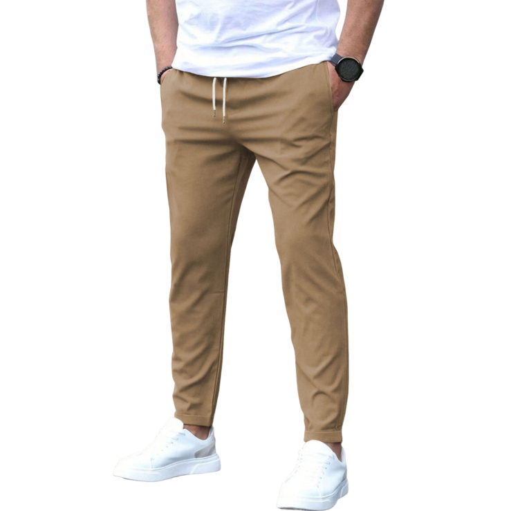 Pantalon décontracté simple de couleur unie pour hommes