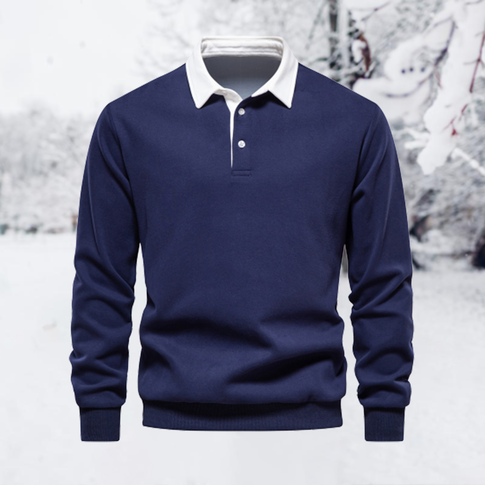 Herren-Poloshirt mit Farbblock-Revers