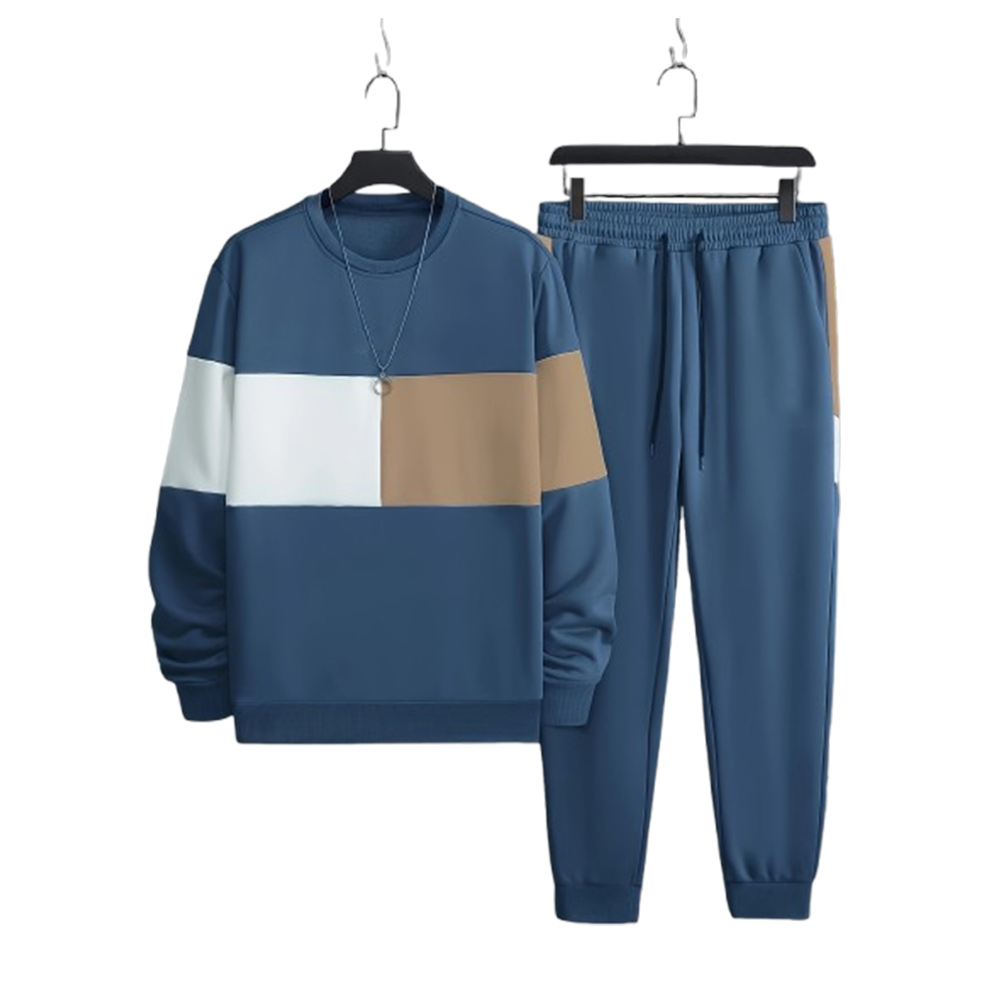 Lässiger und bequemer Sportanzug für Herren im Colorblock-Design