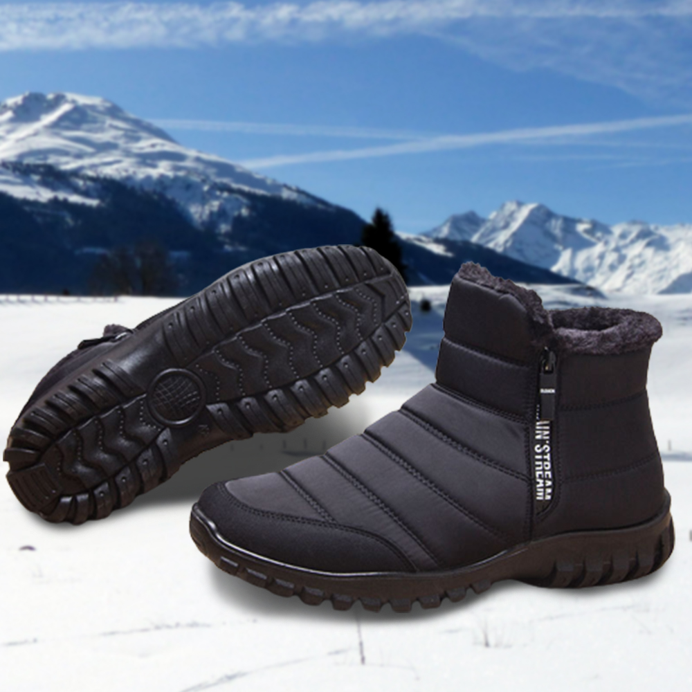 Warme Herren-Schneestiefel mit Reißverschluss