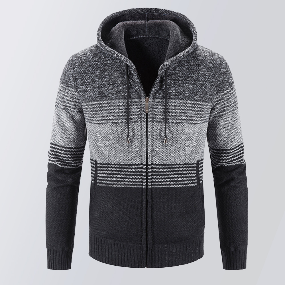 Nouvelle veste à capuche en polaire épaissie pour homme