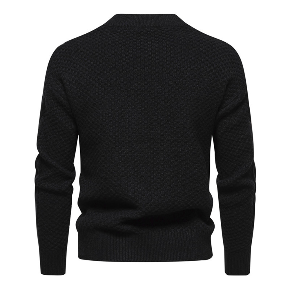 Pull tricoté rétro décontracté à col rond pour hommes