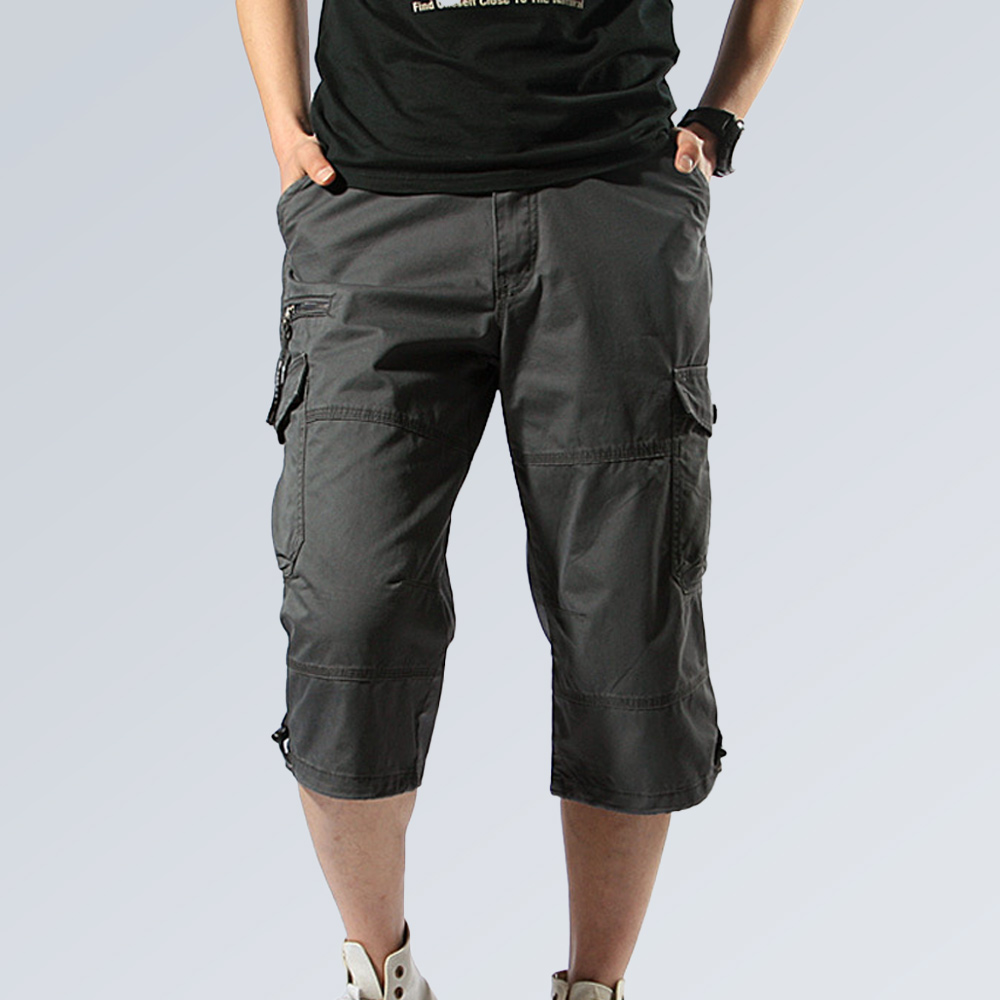 Herren Sport Casual Loose Workwear Cropped Hose