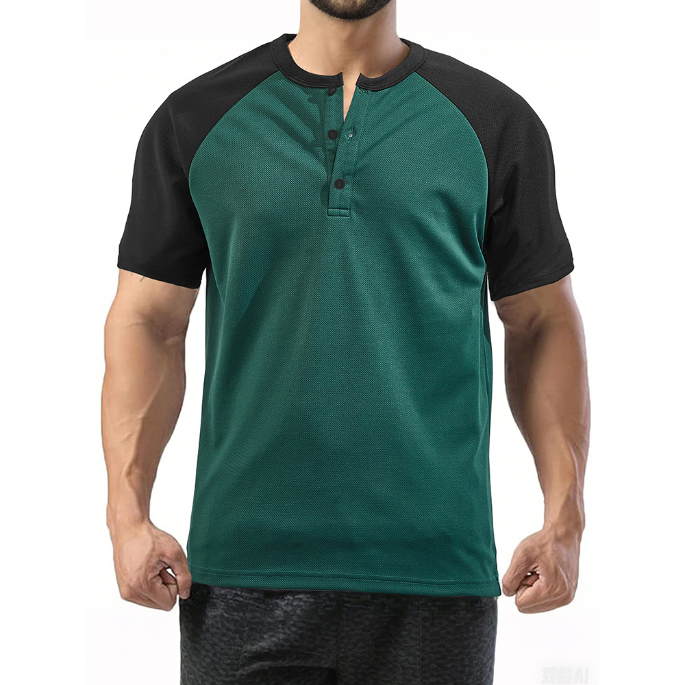 Modisches, schlichtes Herren-T-Shirt mit Raglanärmeln und Rundhalsausschnitt