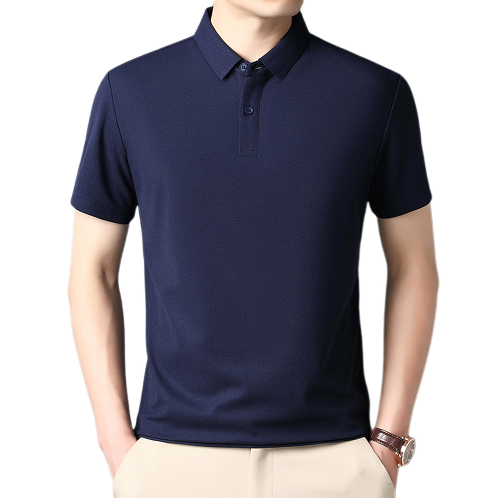 Herren-T-Shirt mit kurzen Ärmeln und Button-Down-Revers