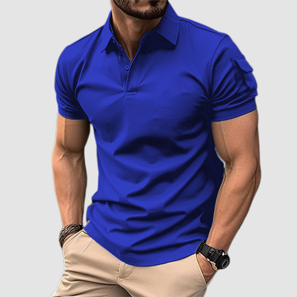 Stylisches Herren Poloshirt mit Revers und kurzen Ärmeln
