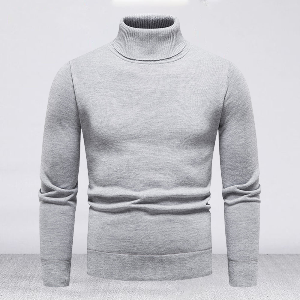 Rollkragen- und Fleece-Strickpullover für Herren im Winter