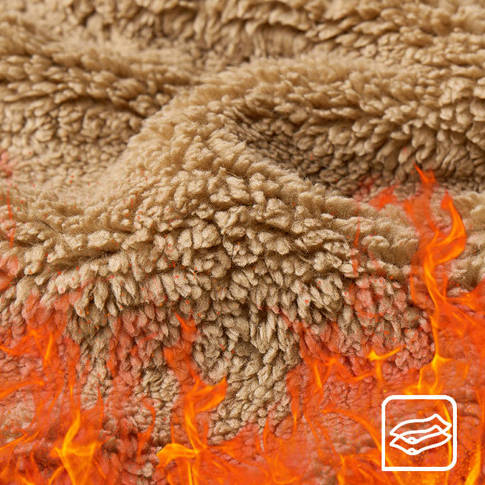 Warme Winterjacke für Herren mit Polarfleece-Futter und Samt-Stehkragen