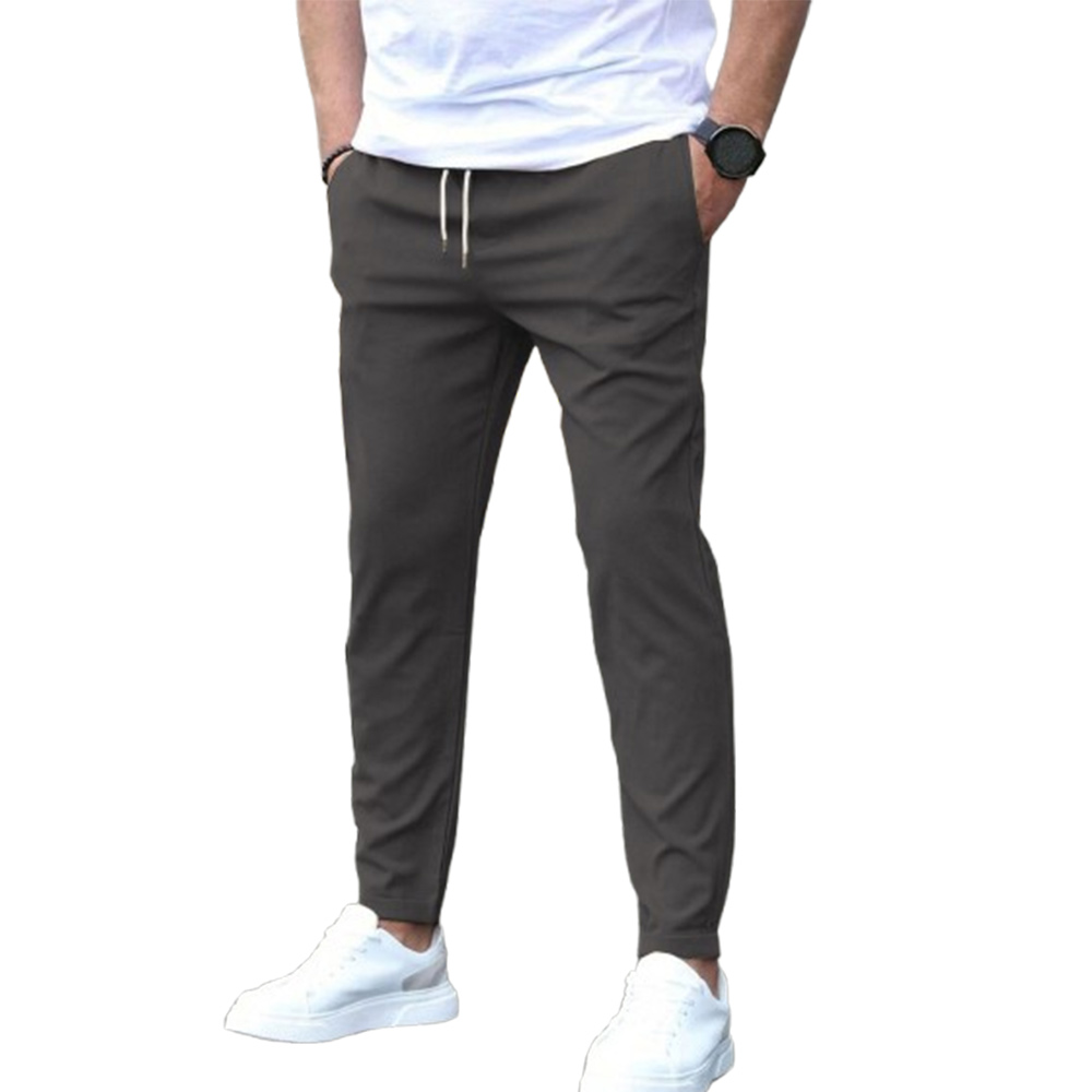 Pantalon décontracté simple de couleur unie pour hommes
