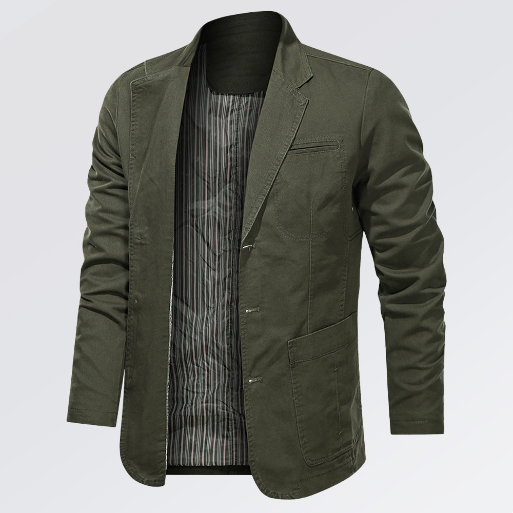 Einfarbige Business-Casual-Anzugjacke für Herren