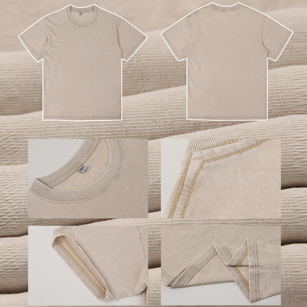 Kurzarm-T-Shirt aus Baumwolle mit Rundhalsausschnitt für Herren im Vintage-Stil