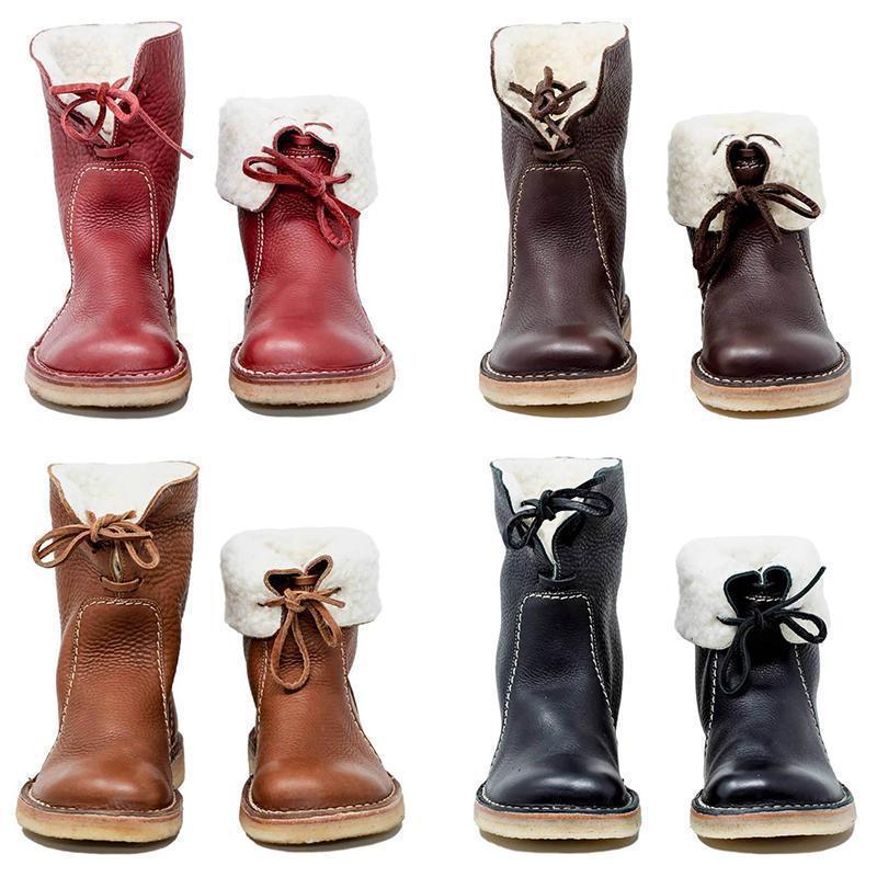 Metallwolke Wasserdichte Damenstiefel, trendige Winterstiefel aus Leder