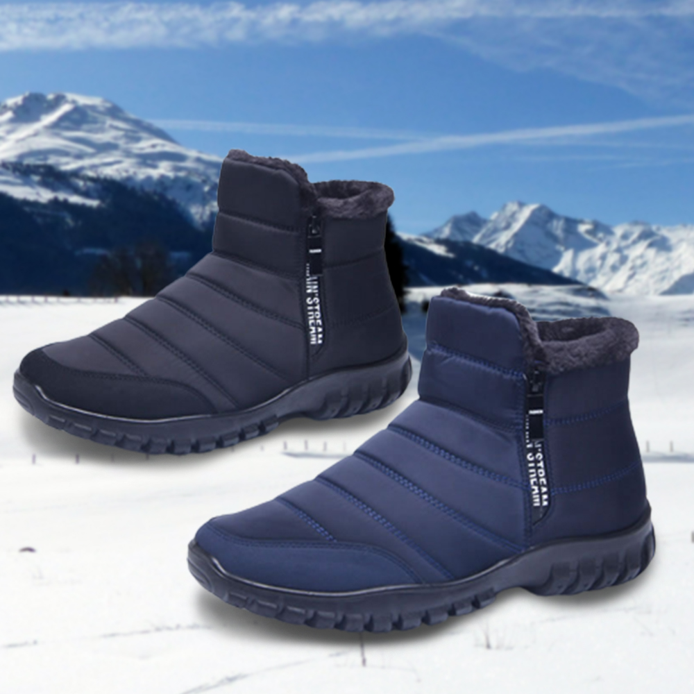 Warme Herren-Schneestiefel mit Reißverschluss