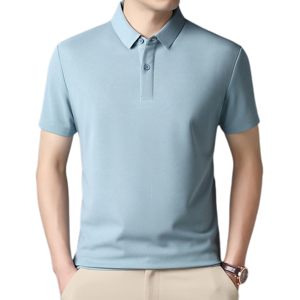 Herren-T-Shirt mit kurzen Ärmeln und Button-Down-Revers