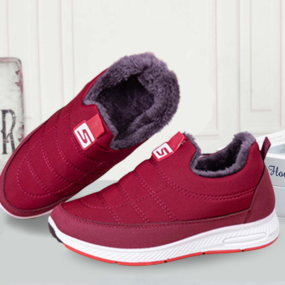 Damen-Wintersamt-verdickte warme Baumwollschuhe