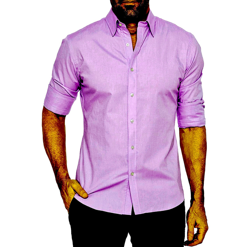 Chemise décontractée à manches longues et fermeture éclair pour homme