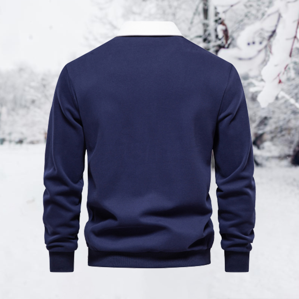 Herren-Poloshirt mit Farbblock-Revers